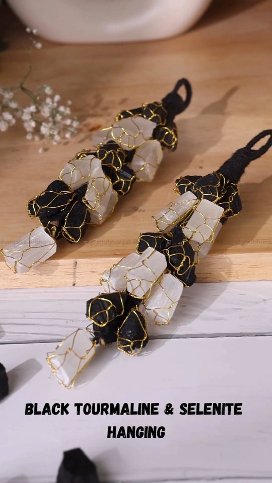 Shubhanjali Exports Facebook ad: Black Tourmaline & Selenite Hanging