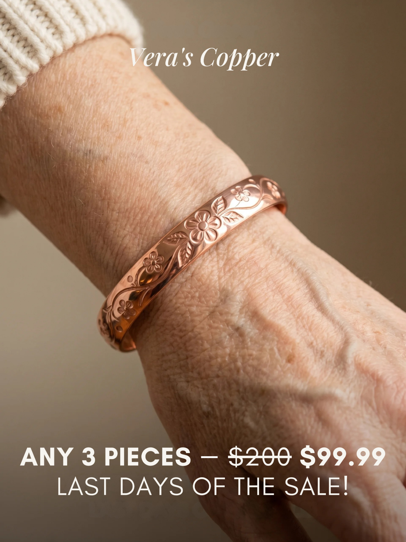 Vera’s Copper Jewelry Facebook ad