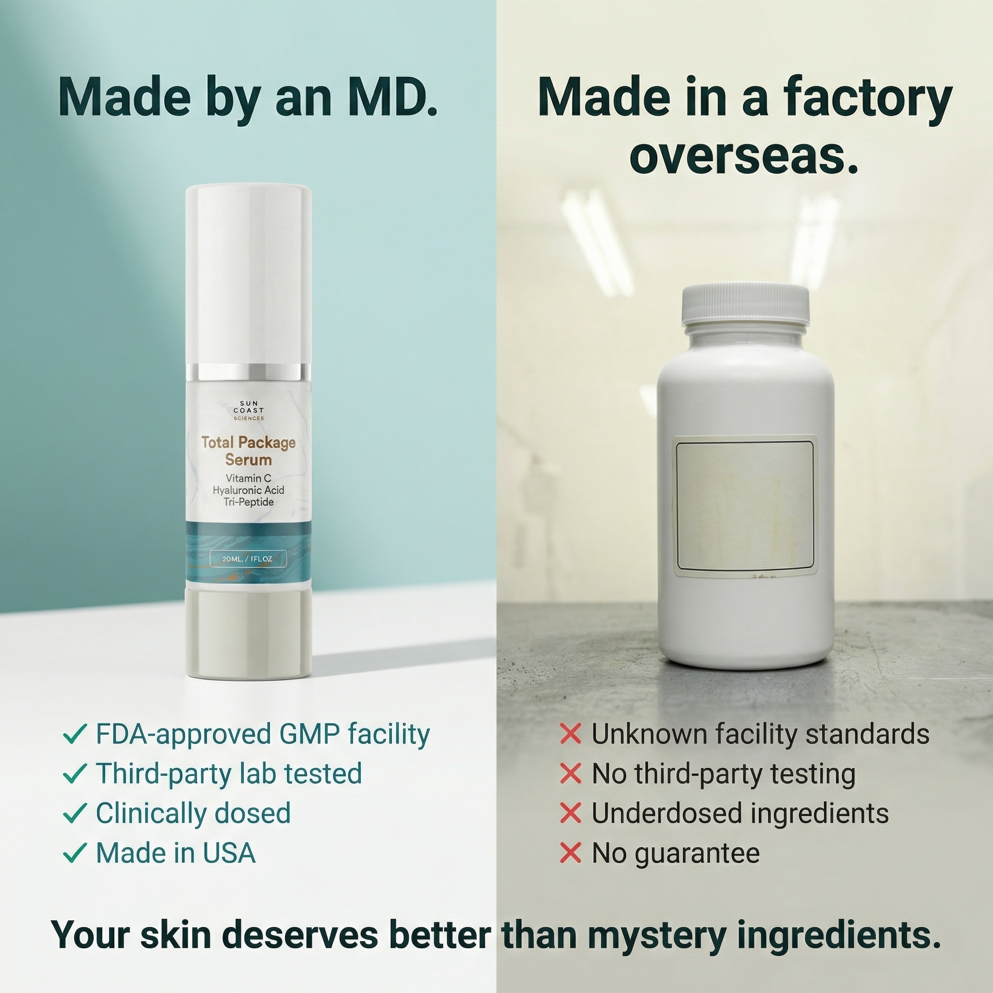 Dr. Suzanne Soliman Facebook ad: The One And Done Serum Sold Out 3x This Year