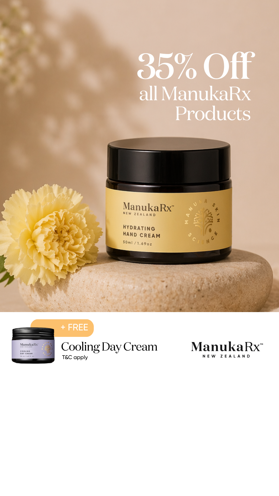 ManukaRx Natural Skincare Facebook ad