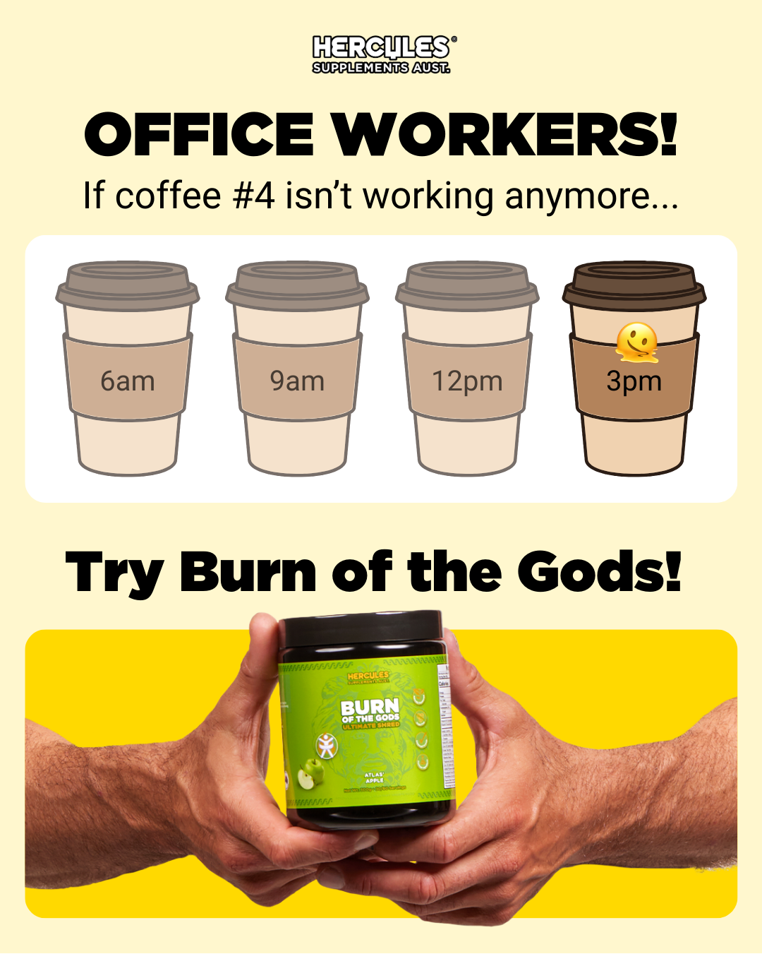 Hercules Supplements Aust Facebook ad