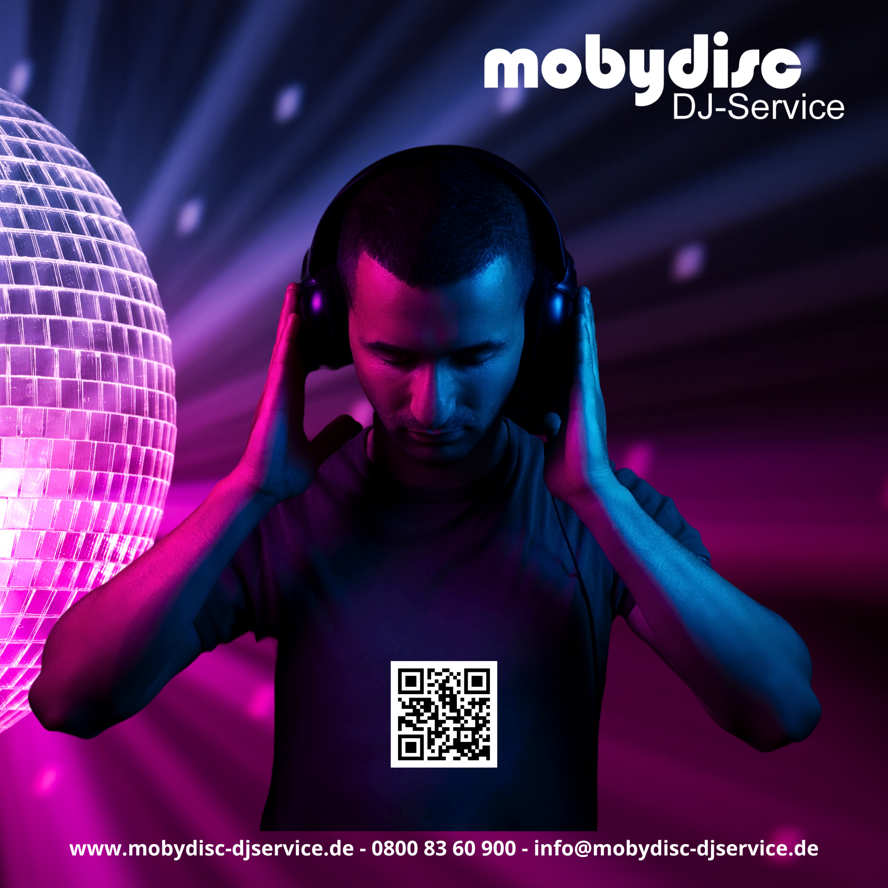 mobydisc DJ Service Facebook ad: Hochzeits-DJ anfragen