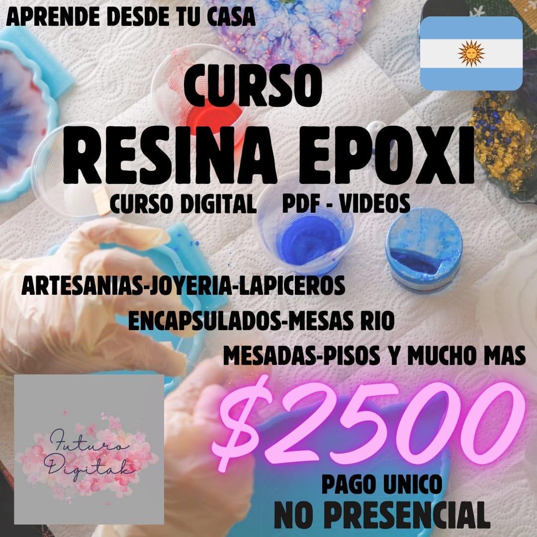 Futuro Digital Facebook ad: RESINA EPOXI Es un curso DIGITAL súper completo…