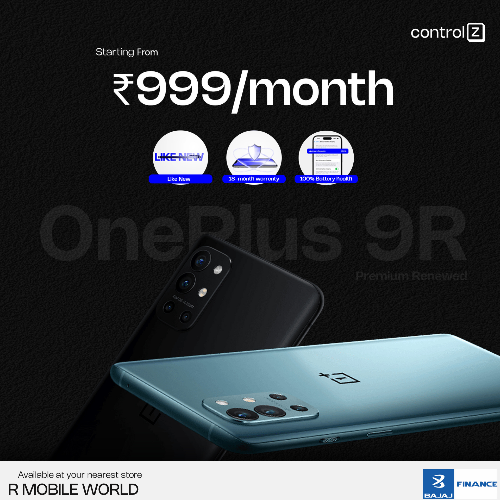 ControlZ Facebook ad: Available at R Mobile World- 9749513371