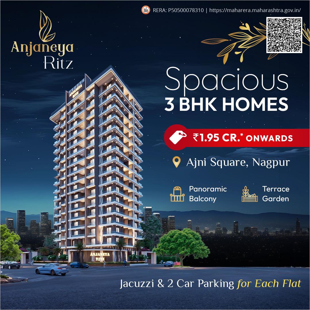 99acres Real Estate Projects Facebook ad: Spacious 3 BHK Homes starting ₹ 1.95 Cr.*