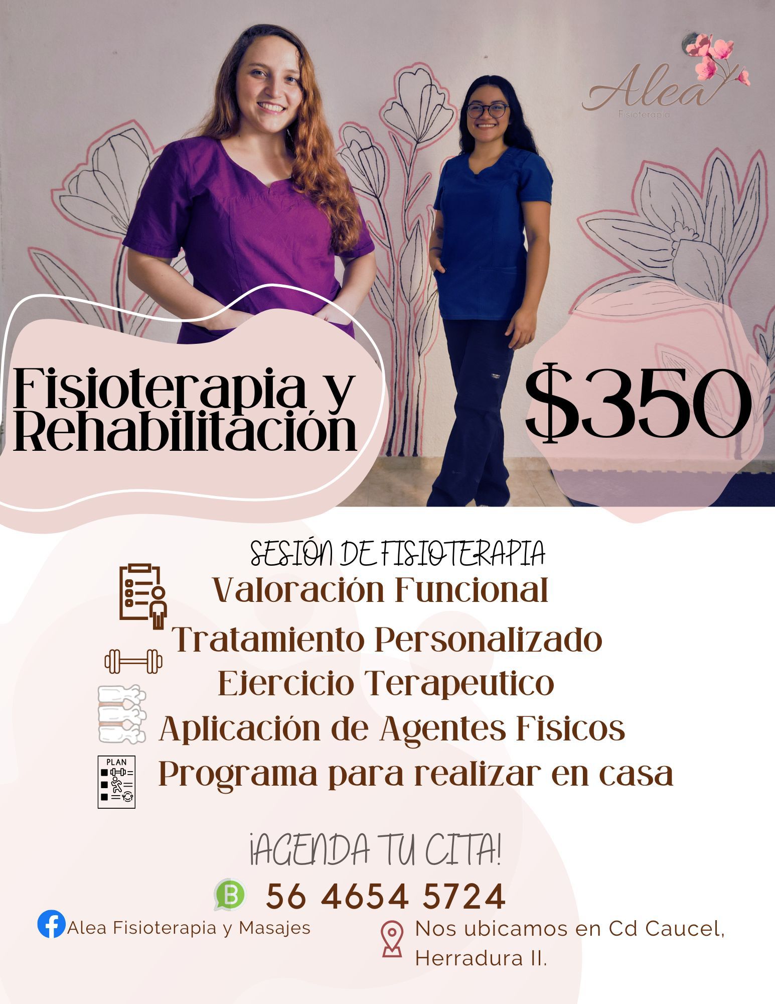 Alea Fisioterapia y Masajes Facebook ad: Bienestar y movimiento en cada sesión
