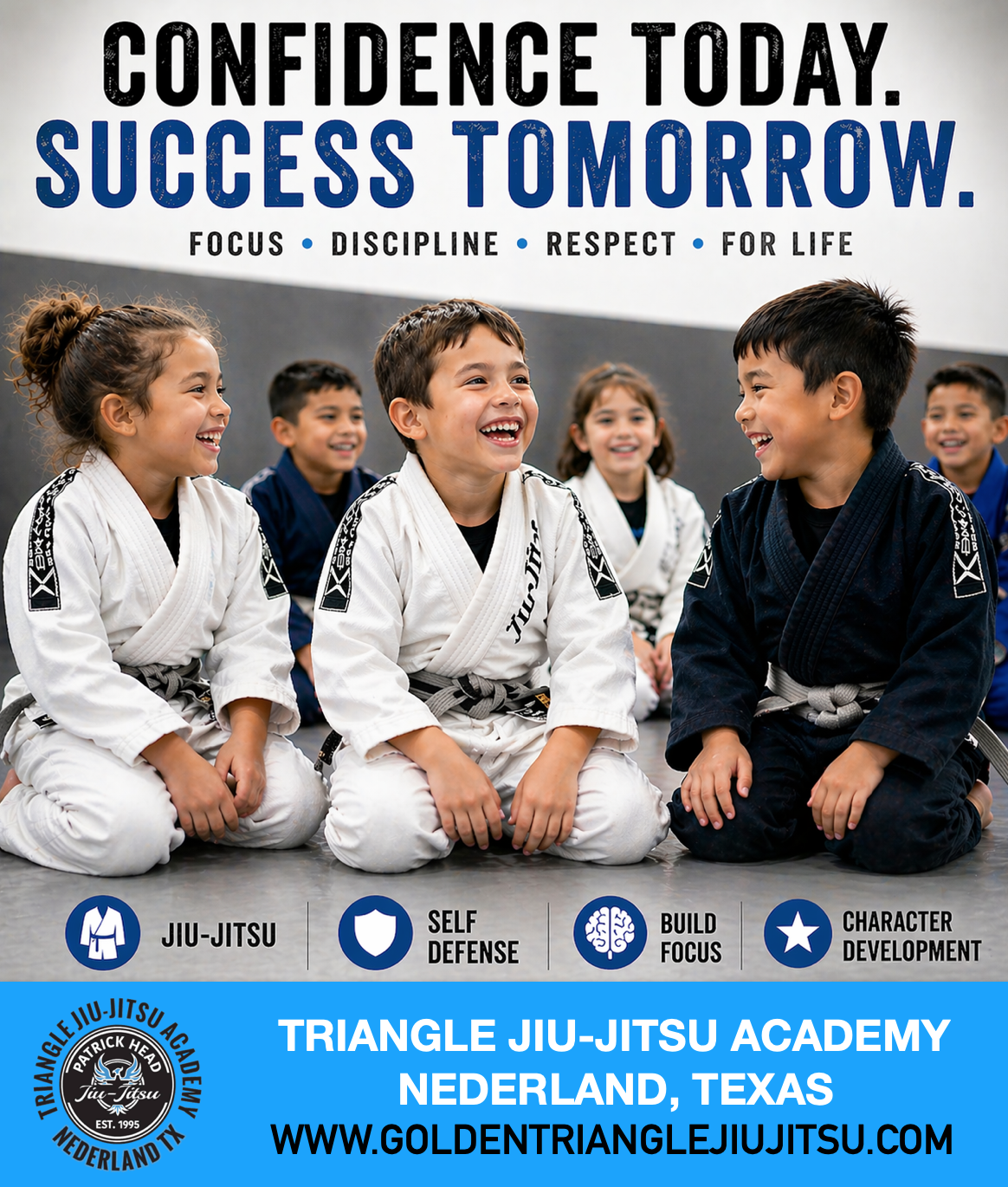 Golden Triangle Jiu-Jitsu Academy Facebook ad: Confidence Starts Here