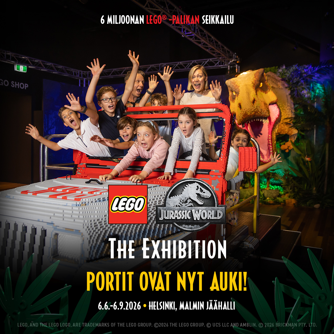 LEGOjurassicworld.helsinki Facebook ad: Nyt käynnissä Malmin jäähallissa!