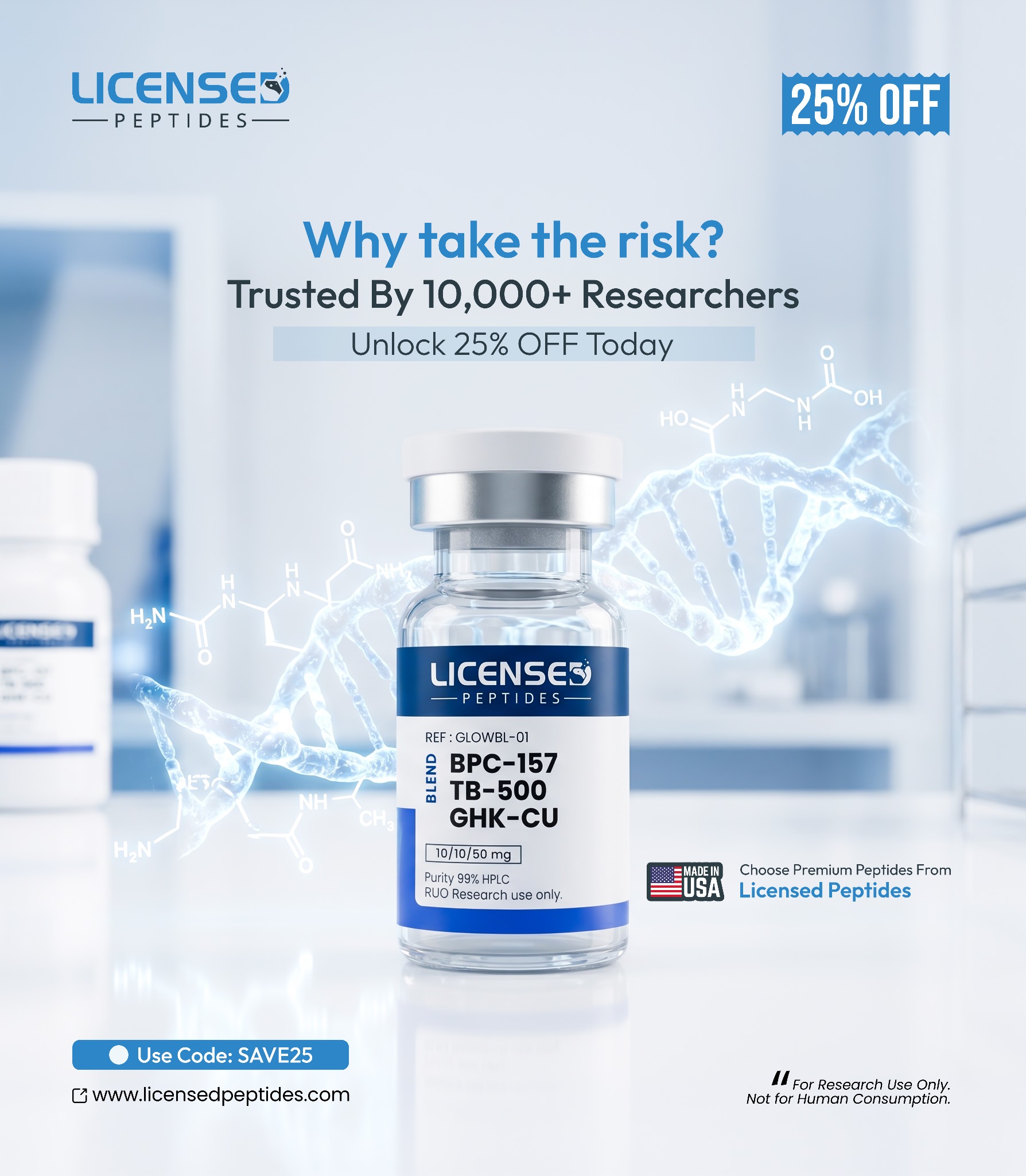 Licensed Peptides Facebook ad