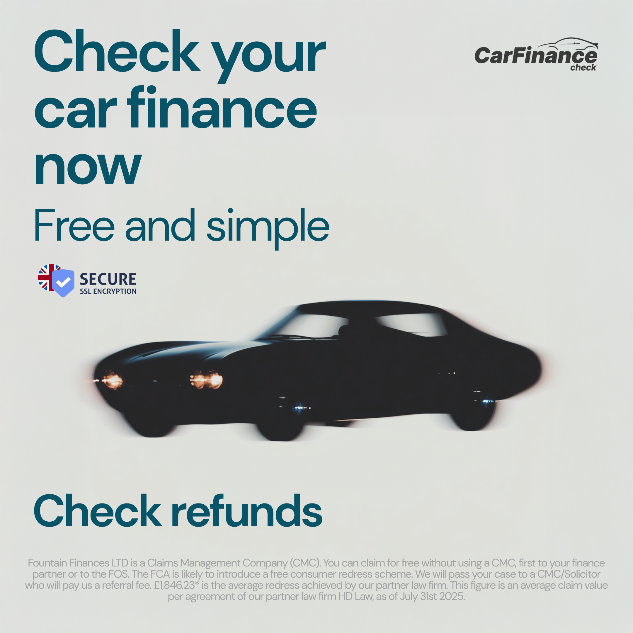 CarFinance Check Facebook ad from Mar 20, 2026
