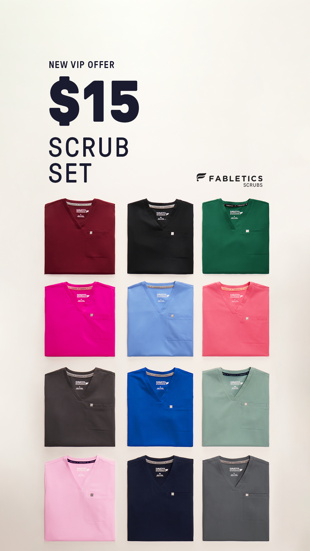 Fabletics Scrubs Facebook ad
