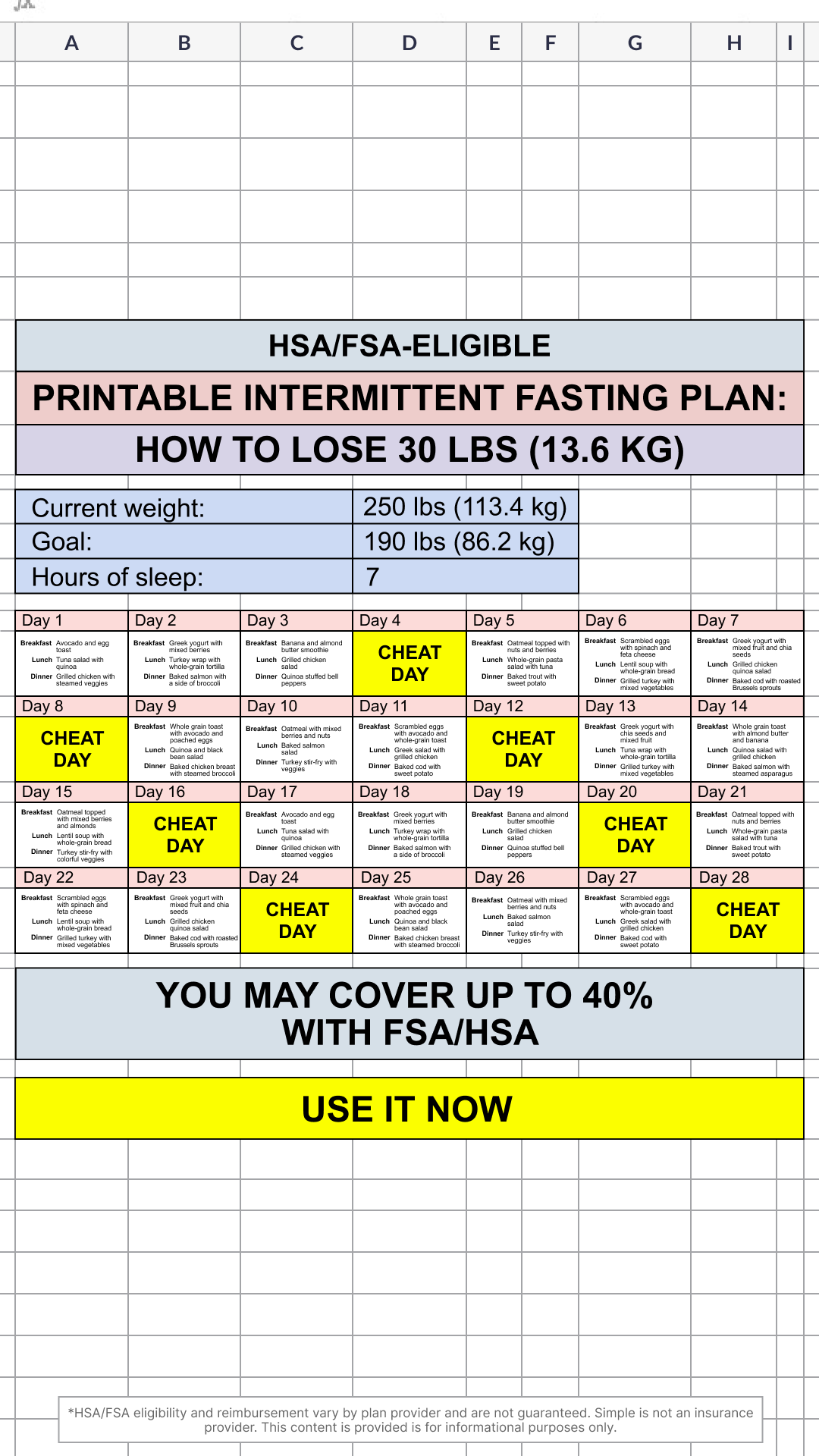 Simple Fasting App Facebook ad