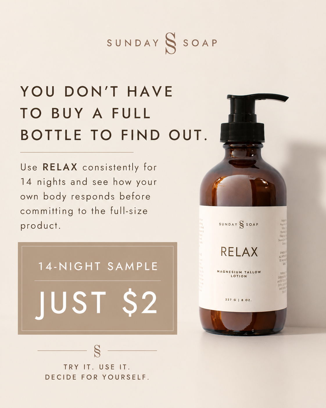 Sunday Soap Facebook ad: $2. Don’t be dramatic.