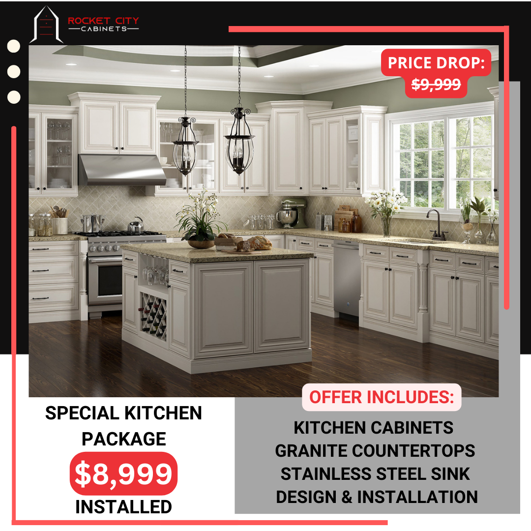 Rocket City Cabinets Facebook ad: Chat with us