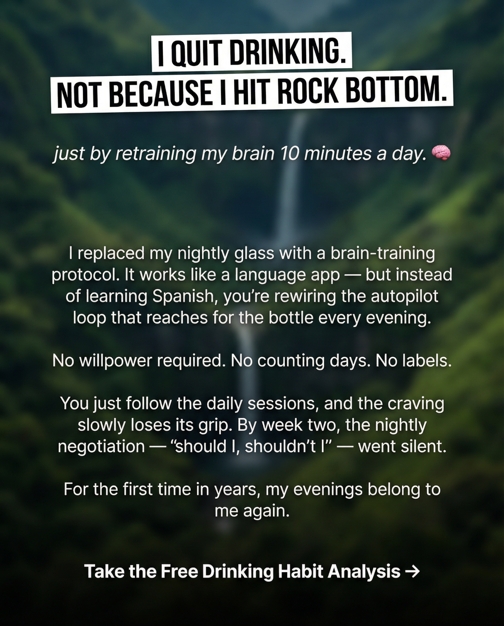 Mindful Drinking Community Facebook ad