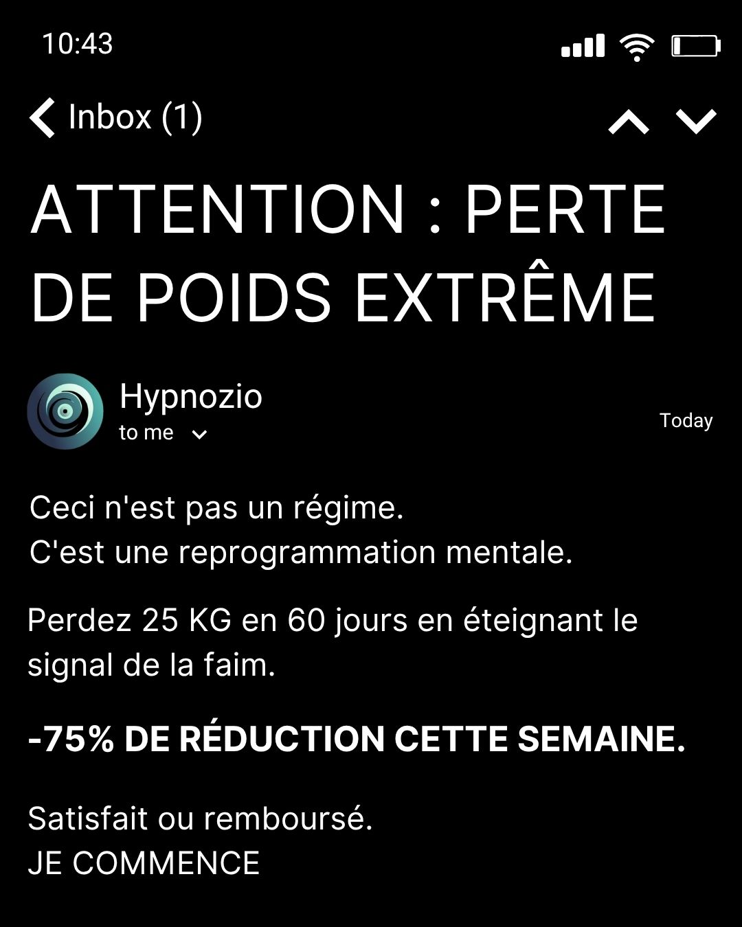 Hypnozio: power of hypnotherapy Facebook ad