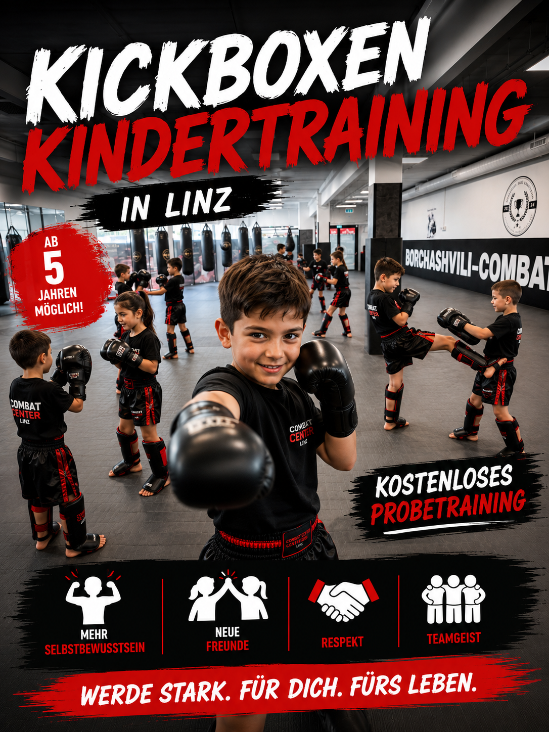 Borchashvili Combat Center Facebook ad: Kampfsport für Kinder, neu in Linz-Auwiesen