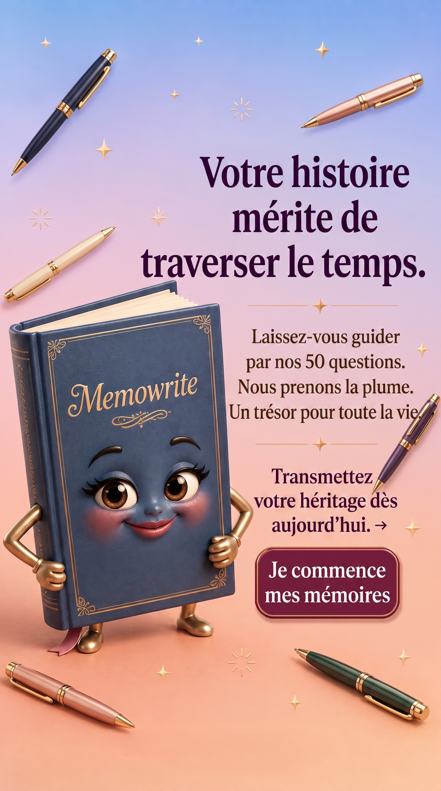 Memowrite Facebook ad