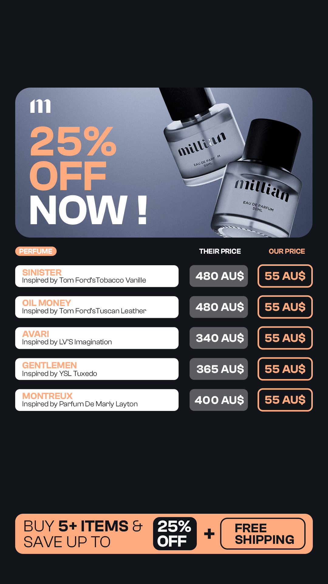 Millian Facebook ad