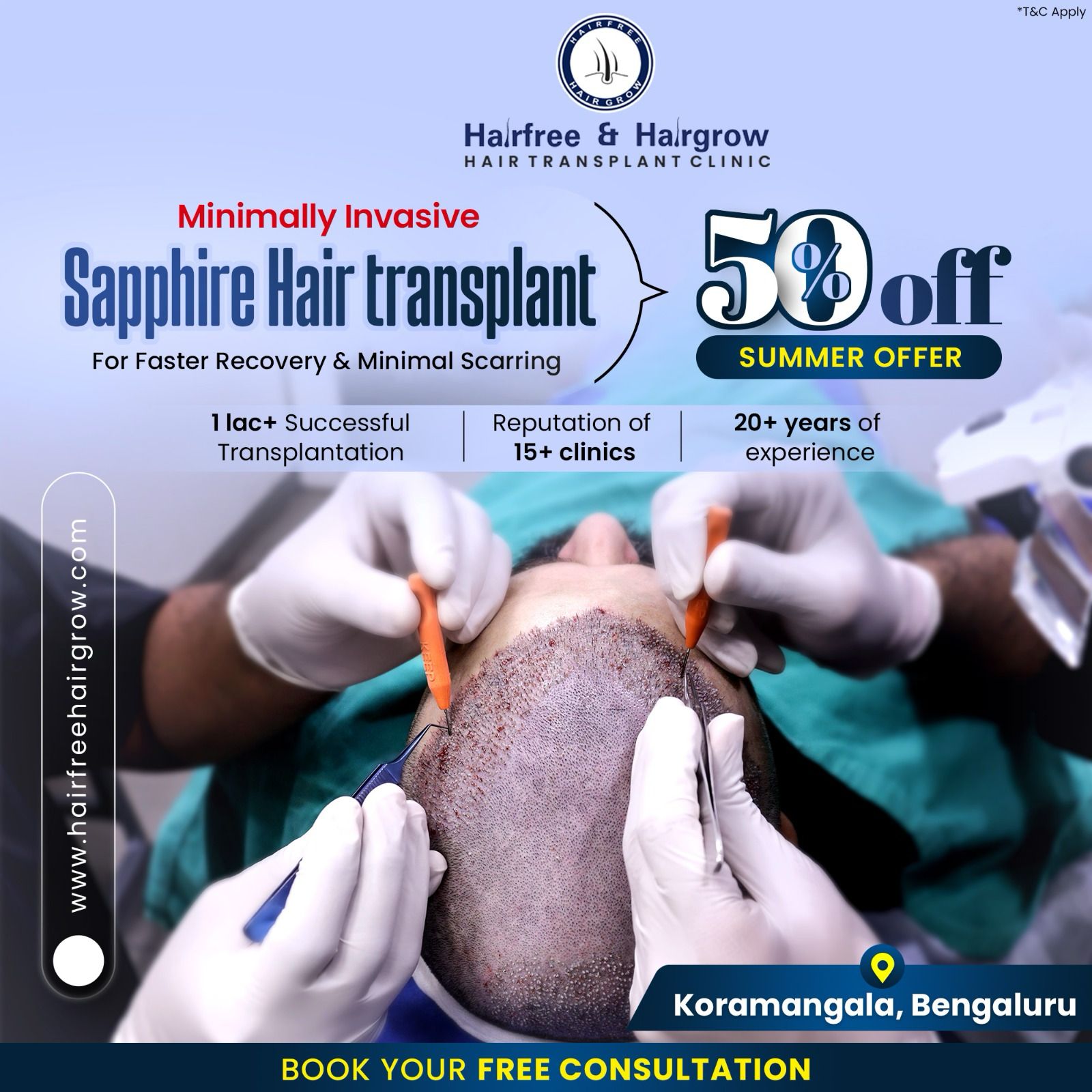 Hairfree Hairgrow Clinic Facebook ad