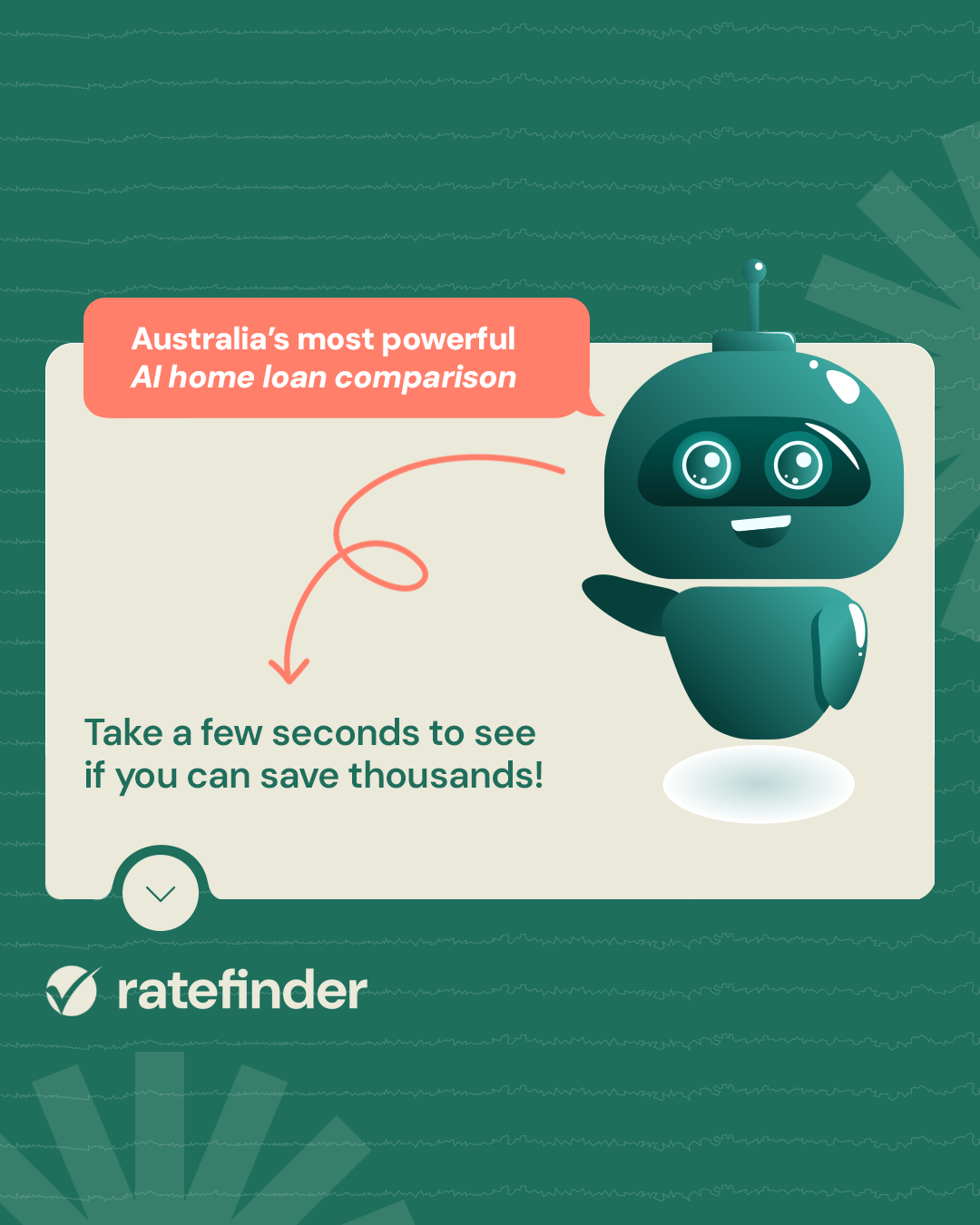 RateFinder Facebook ad from Oct 17, 2025
