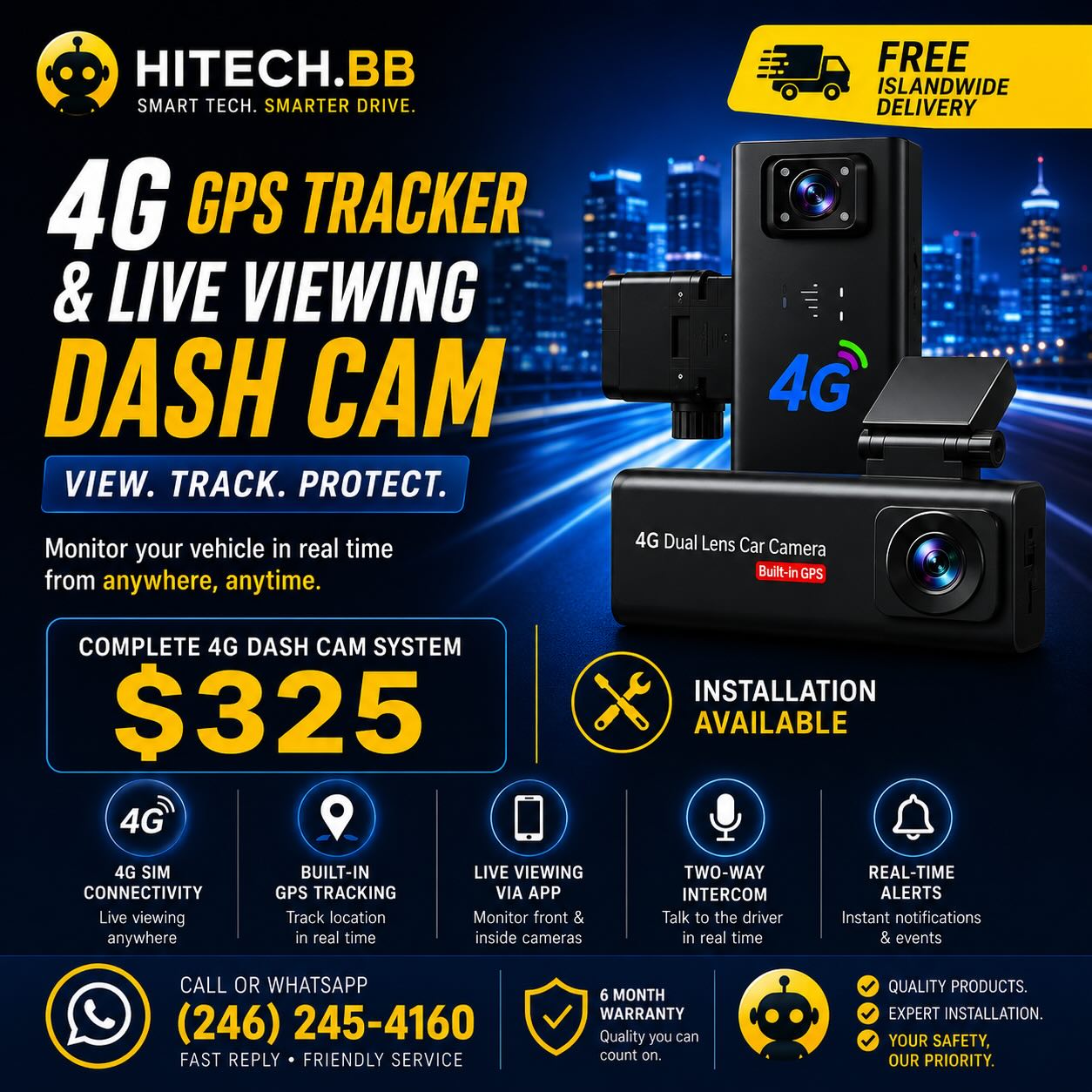 hitech.bb Facebook ad: Stay connected to your vehicle from anywhere with…