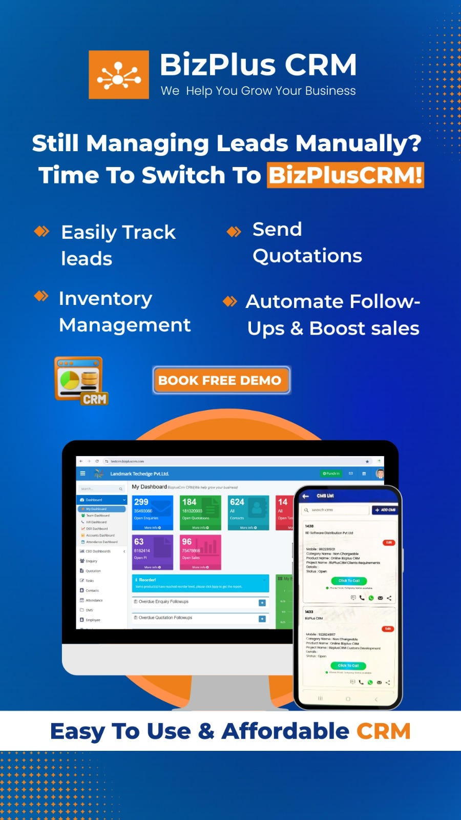 Bizpluscrm Software Facebook ad from Jan 7, 2026