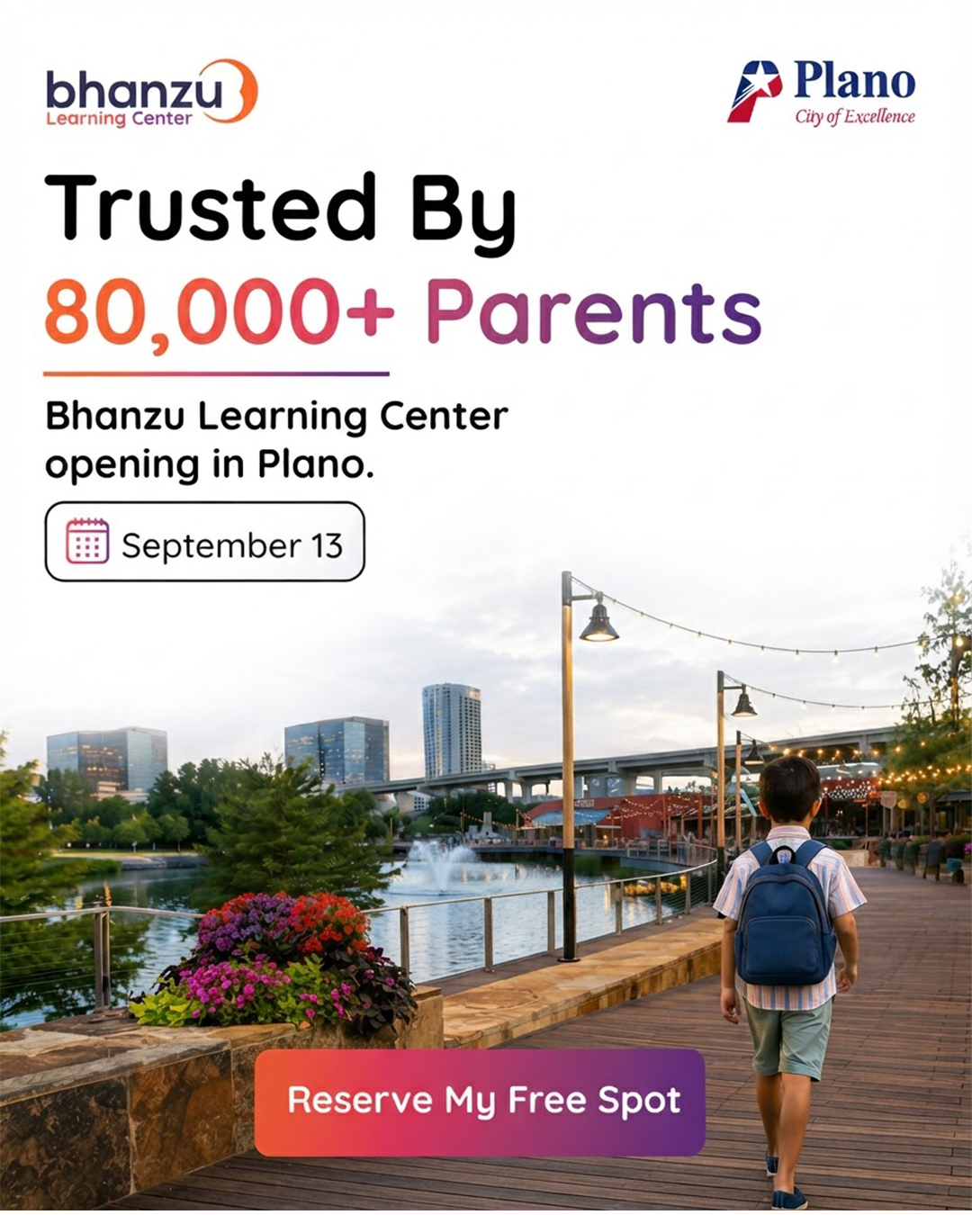 Bhanzu Learning Centers, USA Facebook ad: Trusted by 80,000+ Families