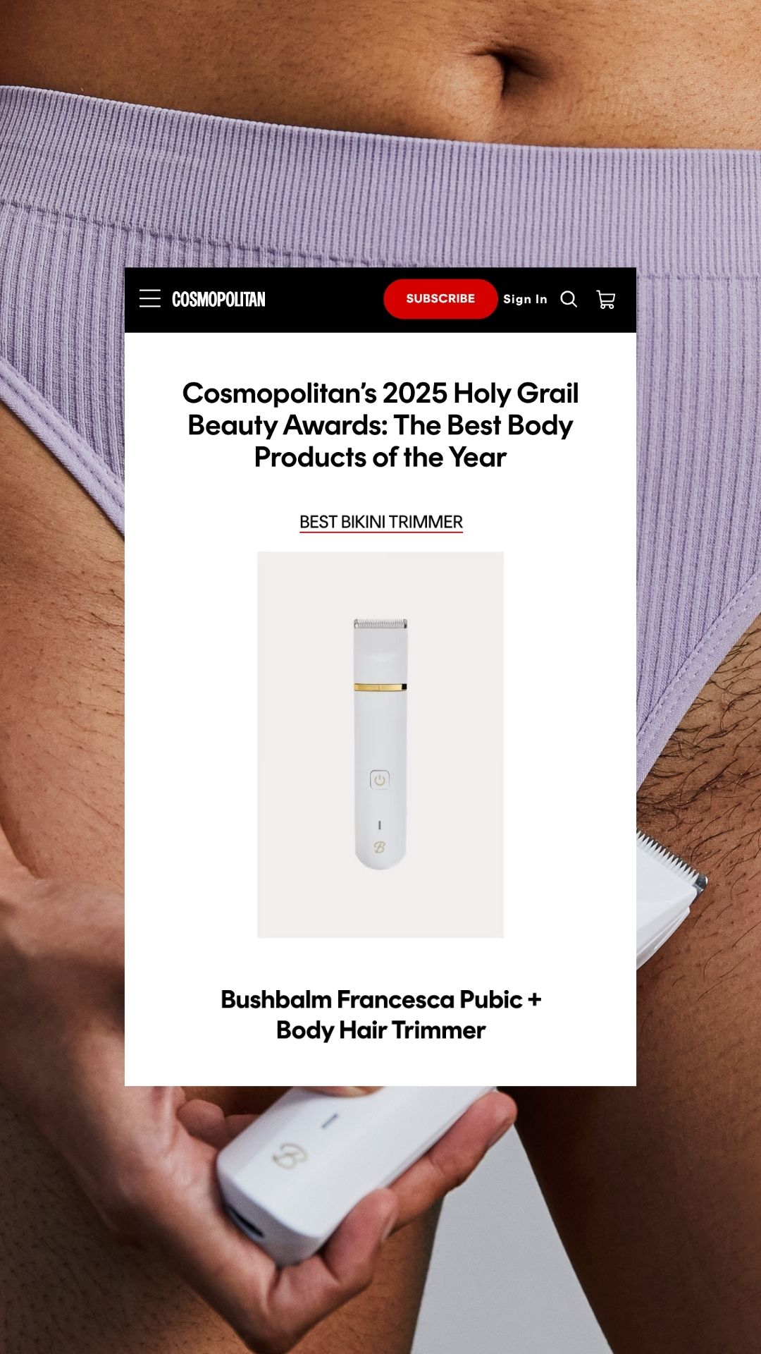 Bushbalm Facebook ad