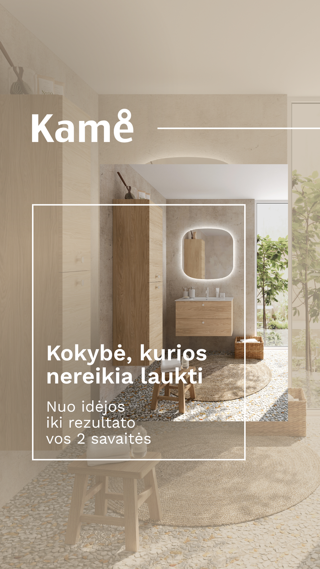 KAME bathroom furniture Facebook ad: Susikurkite savo svajonių vonią