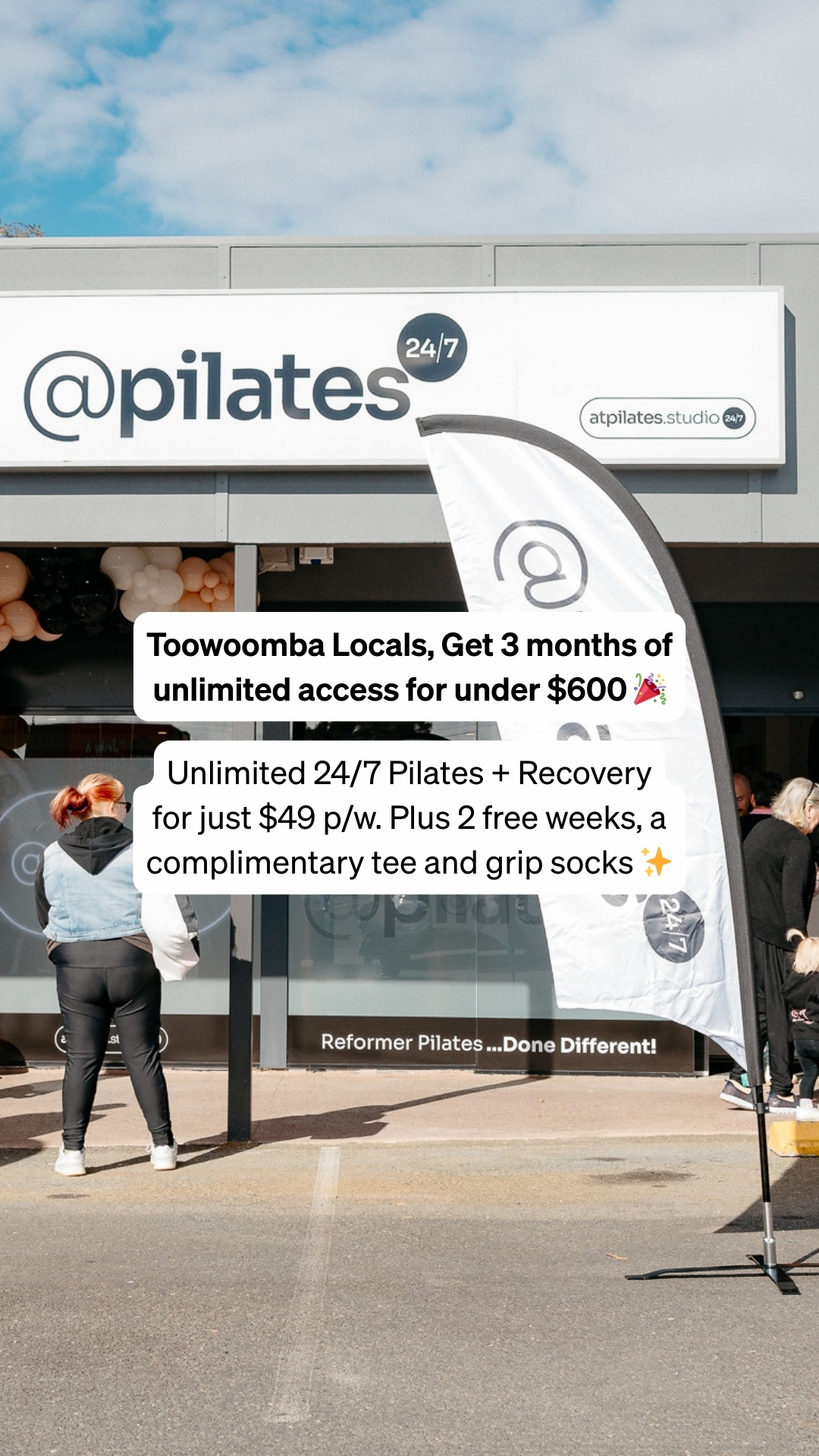 At Pilates 24/7 Toowoomba Facebook ad: Kickstart your year