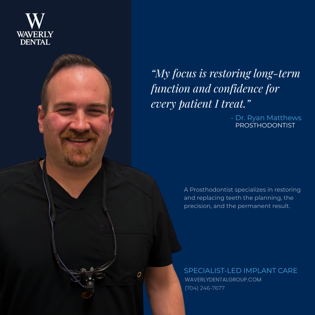 Waverly Dental Facebook ad: Specialist Implant Care