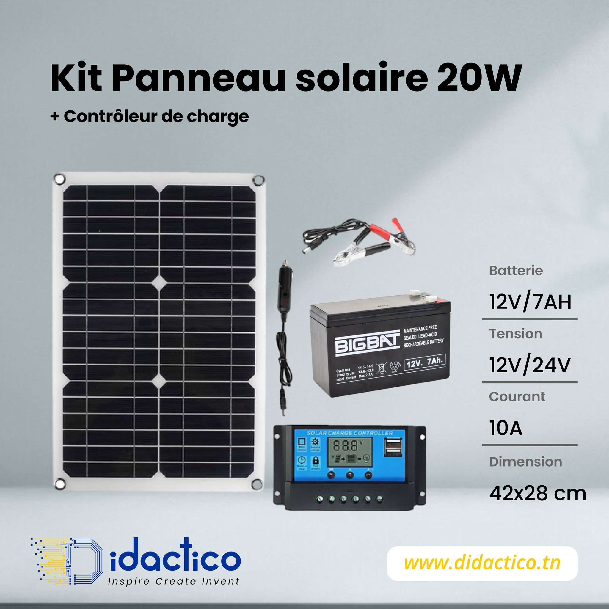 Didactico Facebook ad: Découvrez notre Kit Panneaux Solaire Flexible: la solution…