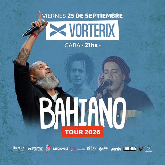 Ilumus Producciones Facebook ad: ¡Bahiano en Vorterix el 25 de septiembre!