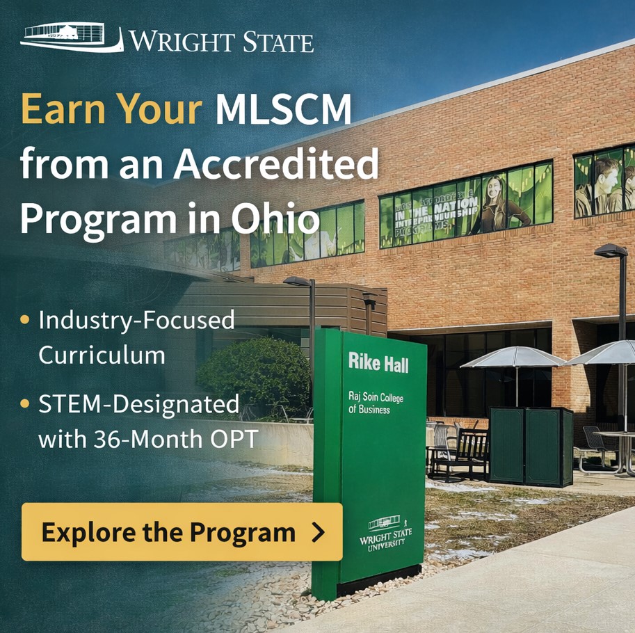 Raj Soin College of Business Facebook ad: Your future in global supply chain starts here.