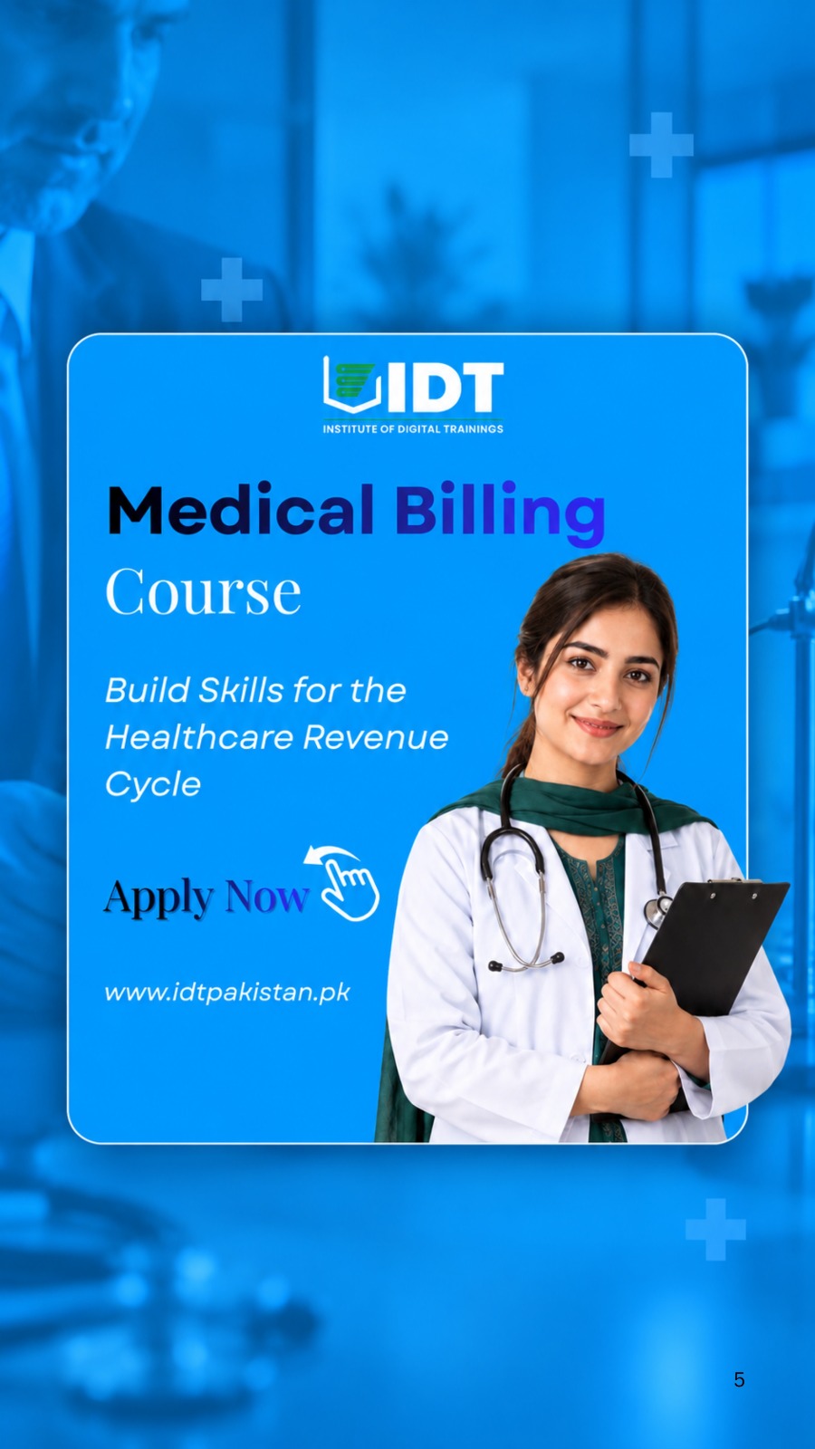 Institute of Digital Trainings Facebook ad: Build Your Career in Medical Billing
