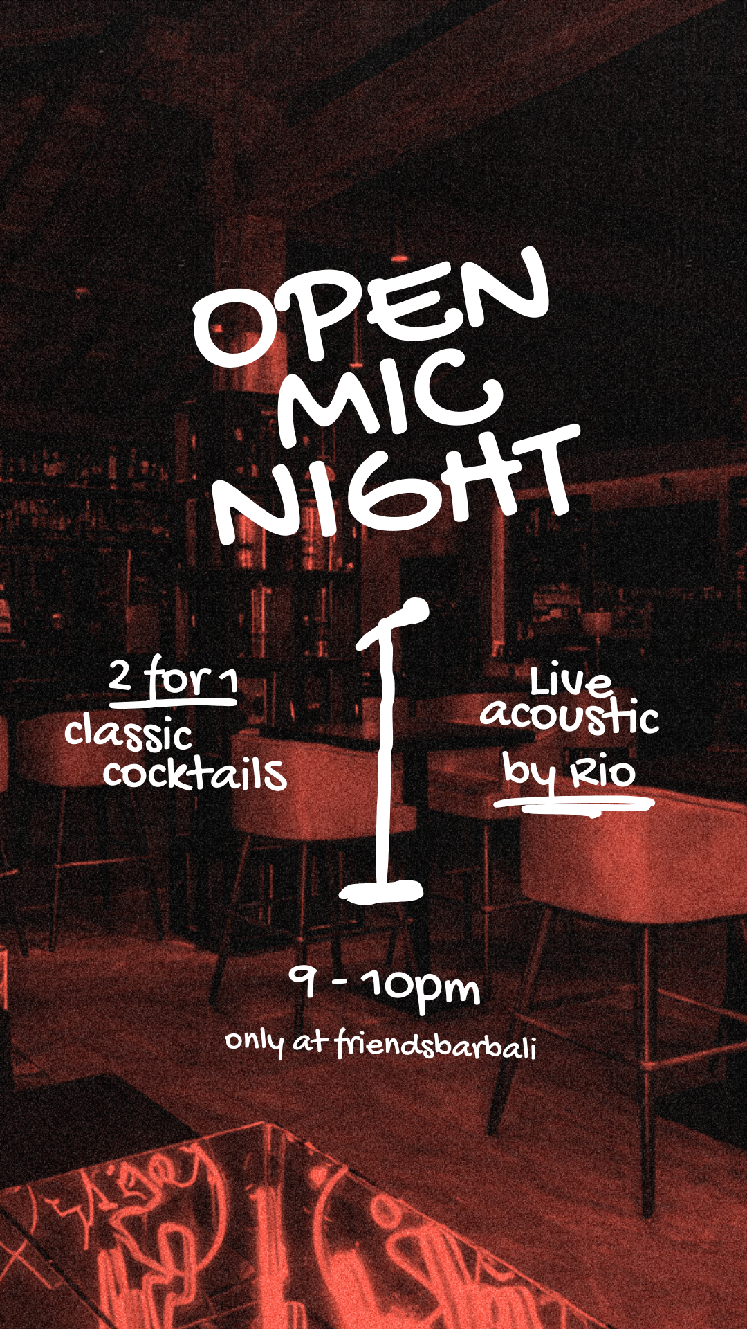 Friends Bar Bali Facebook ad