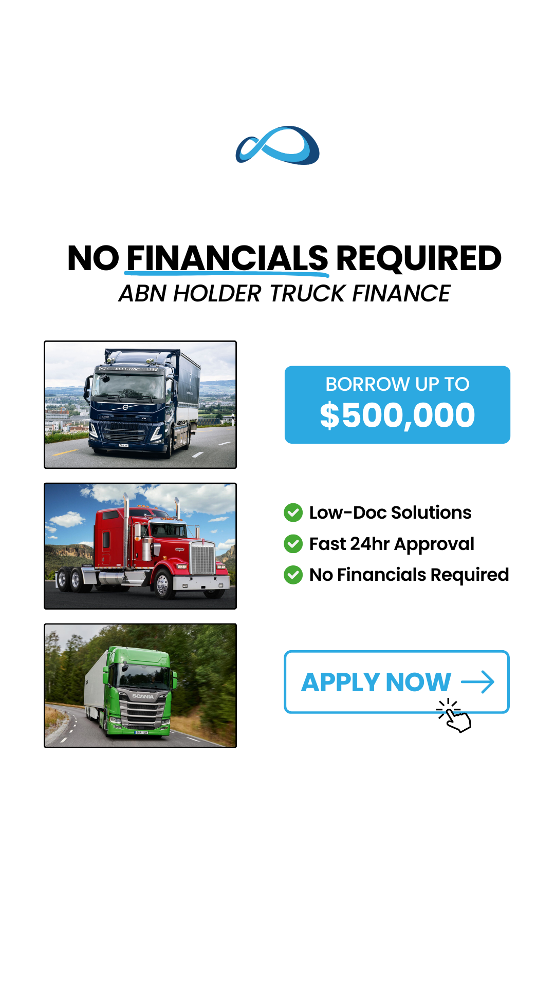 Fininity Asset Finance Facebook ad from Feb 10, 2026