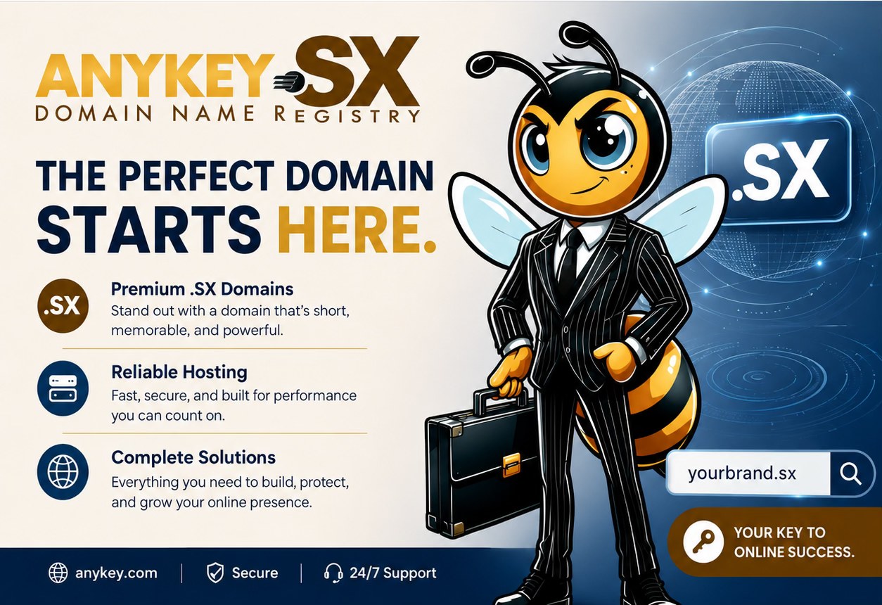 AnyKey SX Facebook ad: Buy a.SX Domain - Sint Maarten Domain Registration