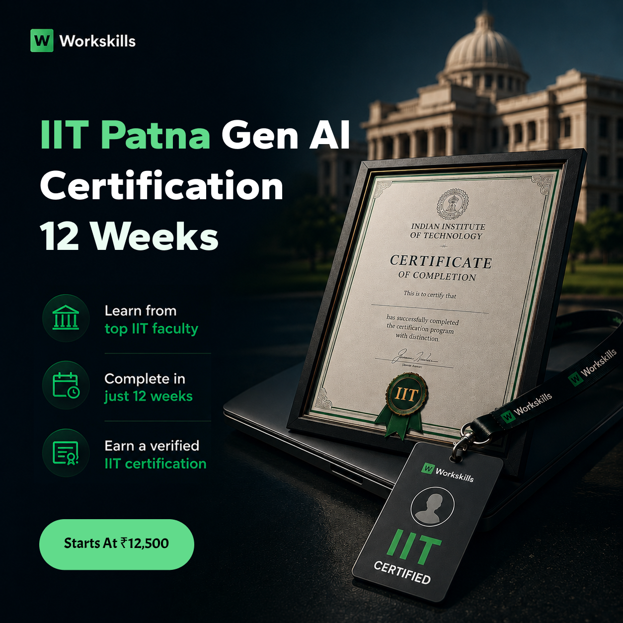 Workskills.in Facebook ad: Learn AI Tools, Generative AI, Agentic AI, n8n…