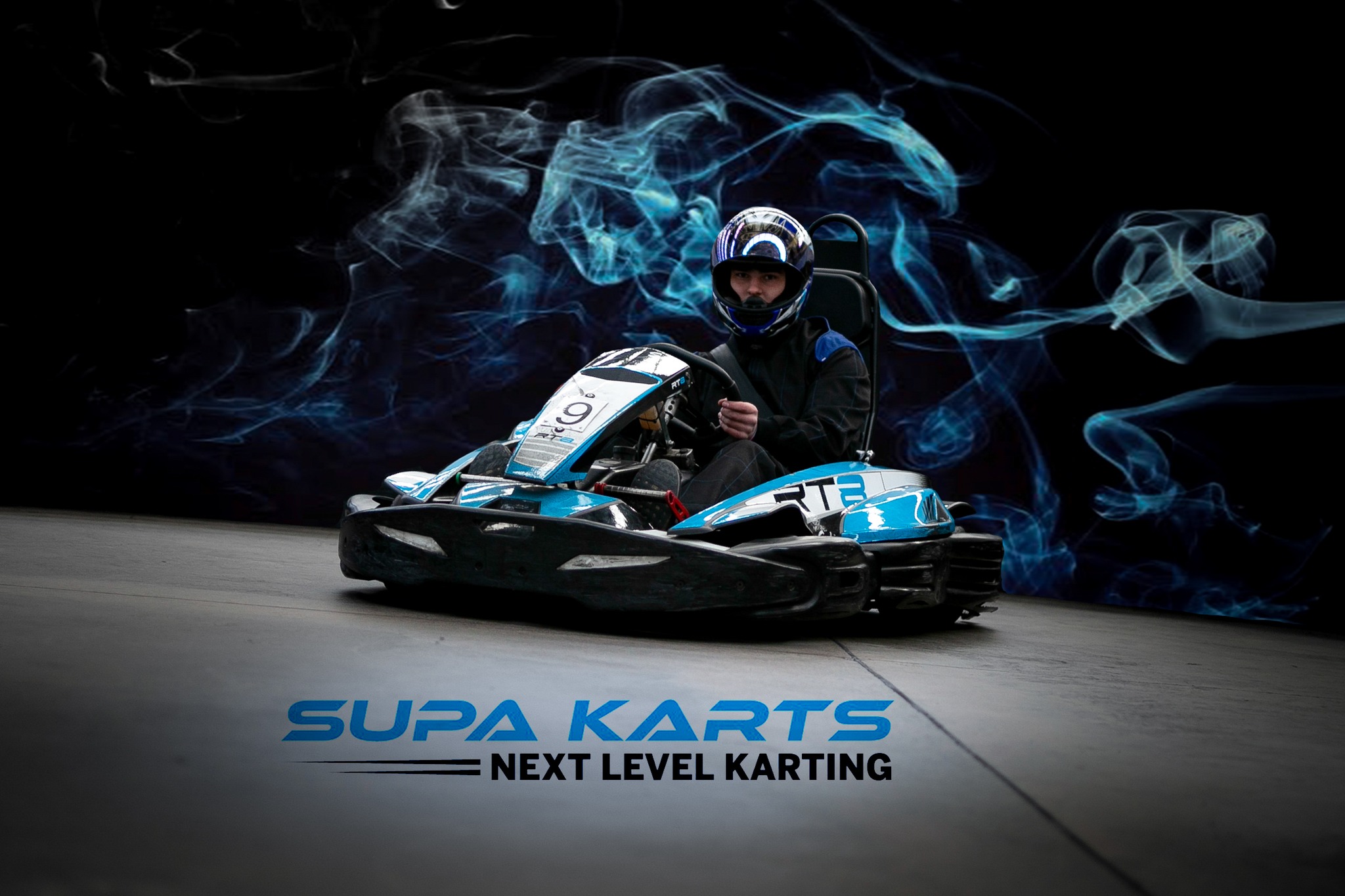 Supa Karts Indoor Raceway Facebook ad: At Supa Karts - Next Level Karting, thrill-seekers…