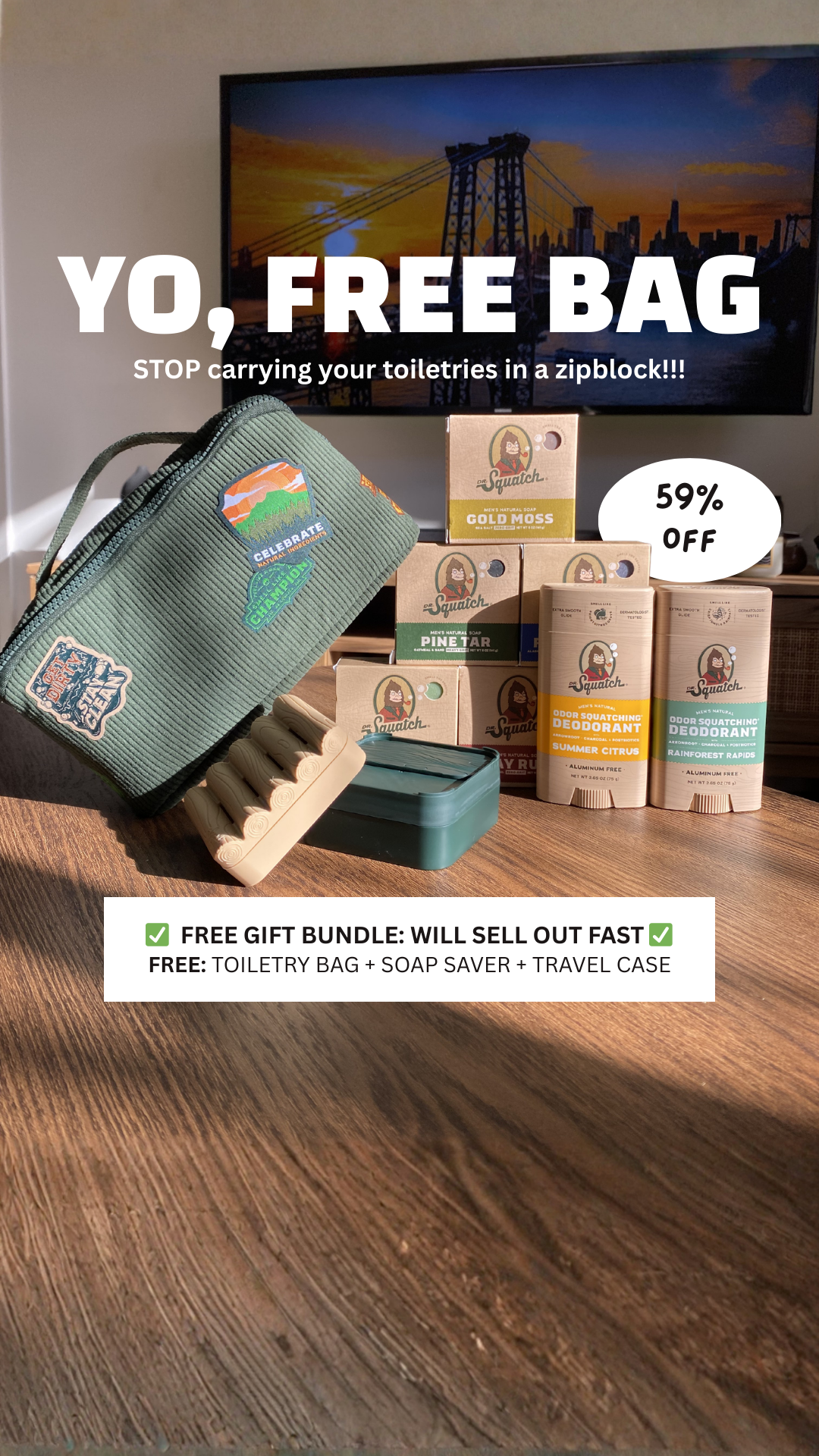 Dr. Squatch Facebook ad