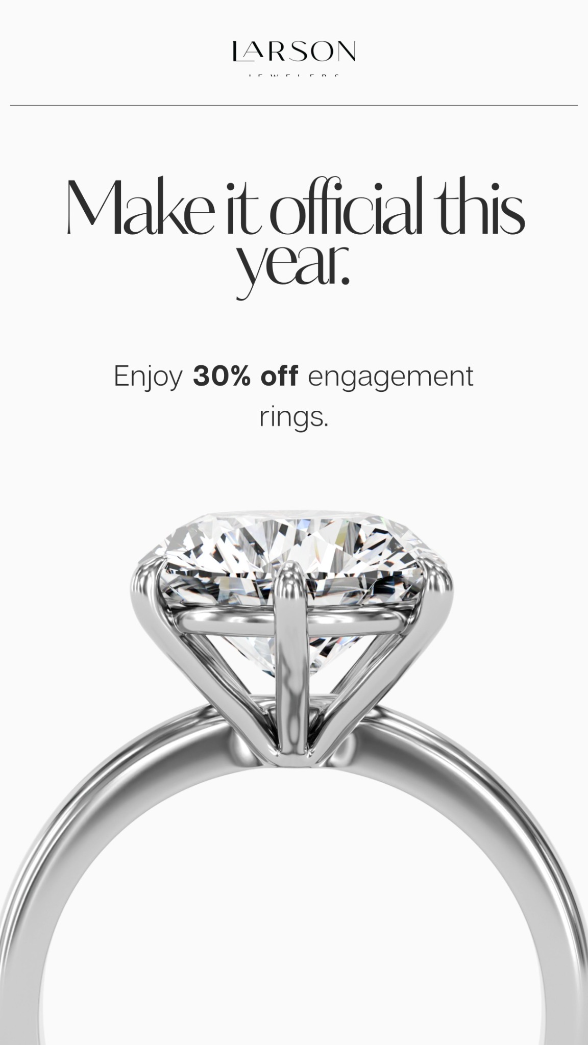 Larson Jewelers Facebook ad