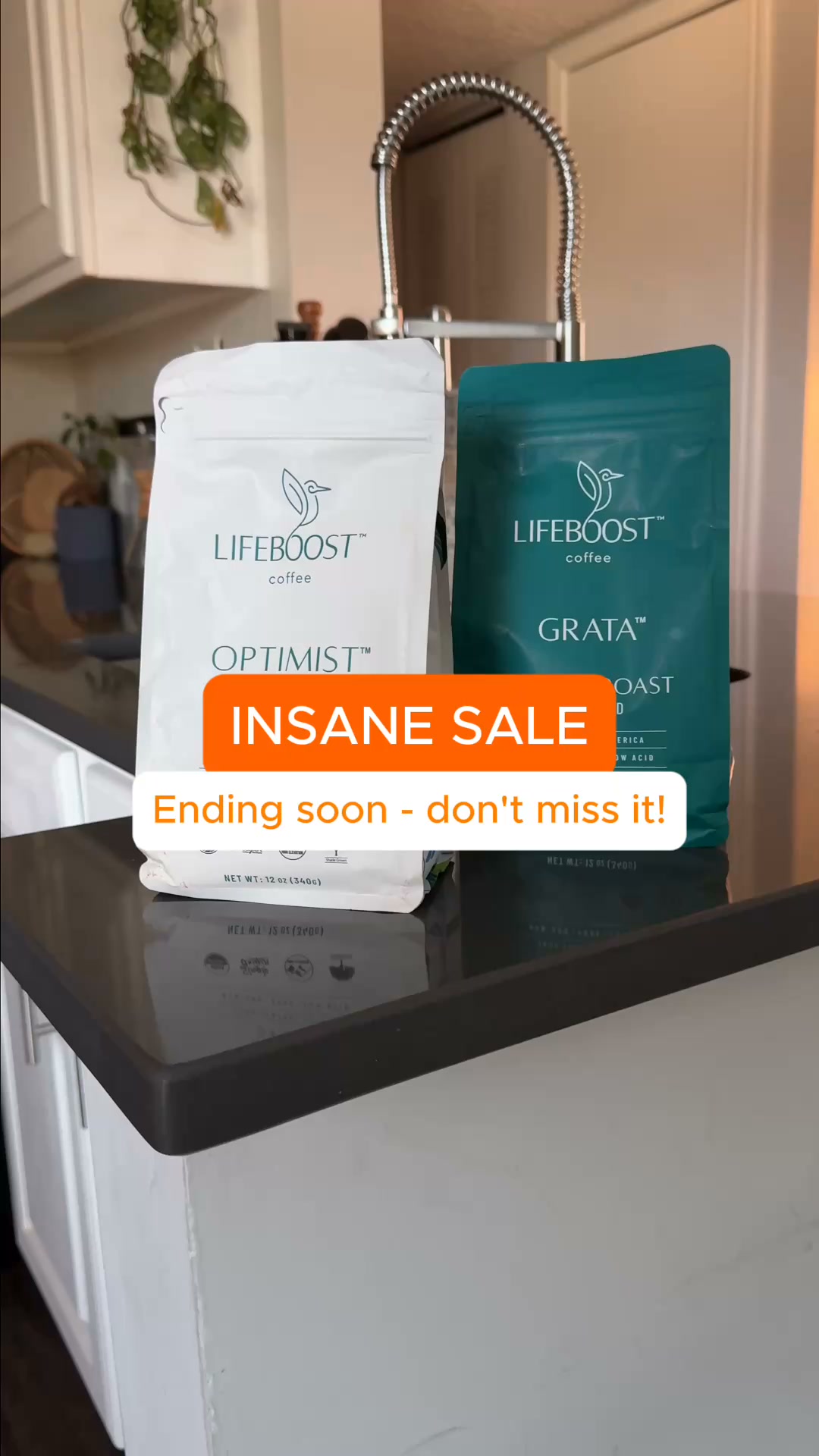 Lifeboost Coffee Facebook ad: DELICIOUS Lifebooost Coffee