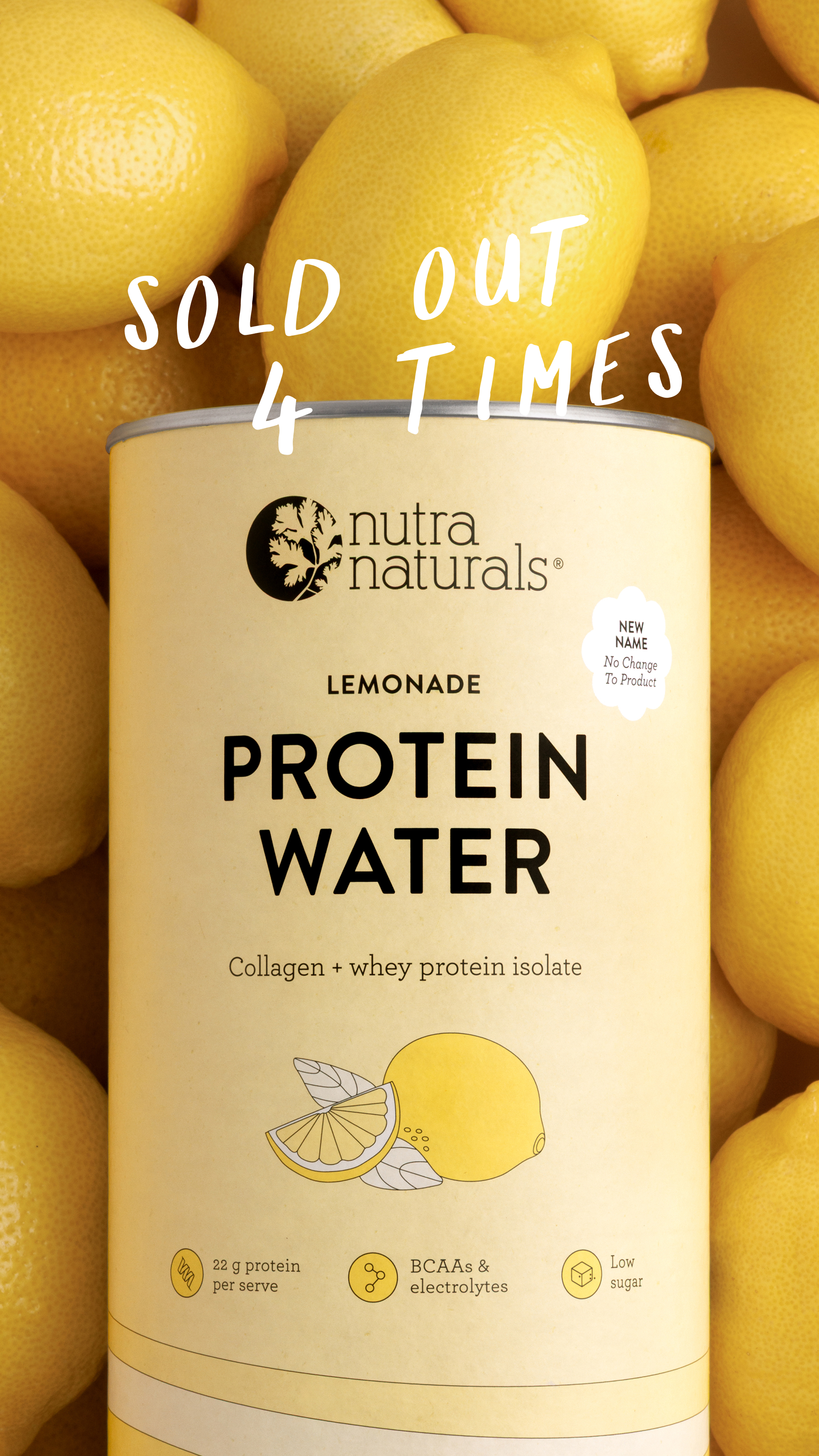 Nutra Naturals Facebook ad: SOLD OUT 4 times