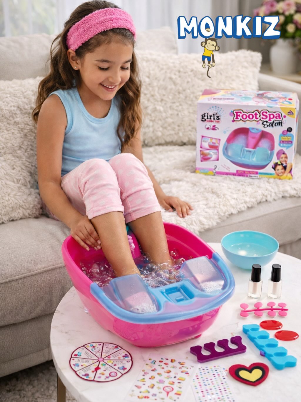 Monkiz app 2 Facebook ad: A tiny touch of beauty, a lot of…
