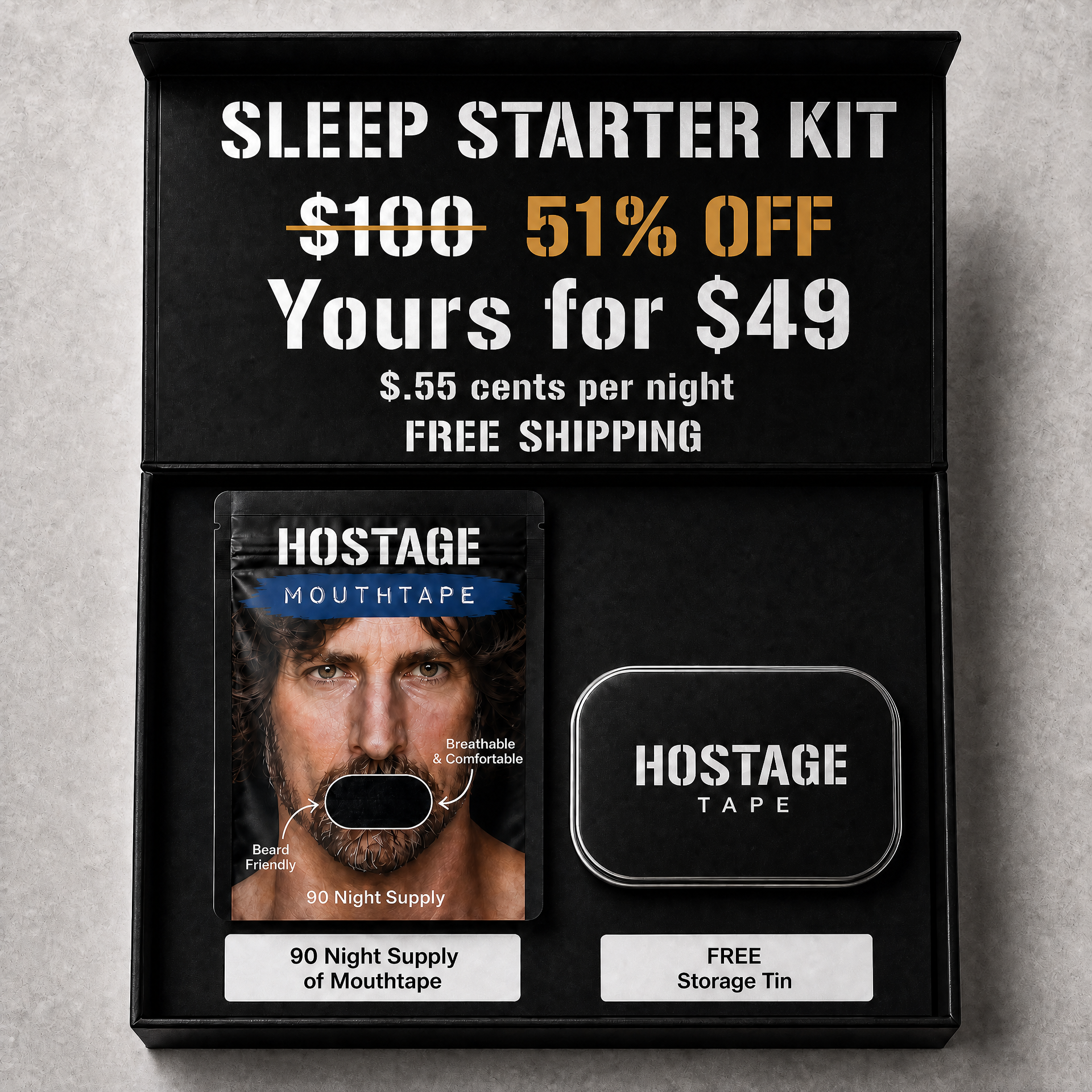 Hostage Tape Facebook ad