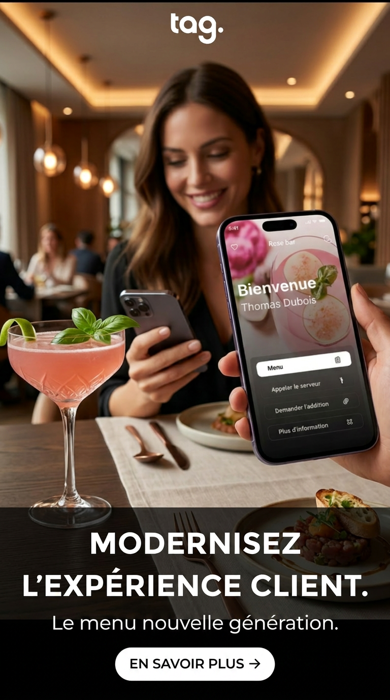 The TAG Facebook ad: Fluidifiez votre service en salle