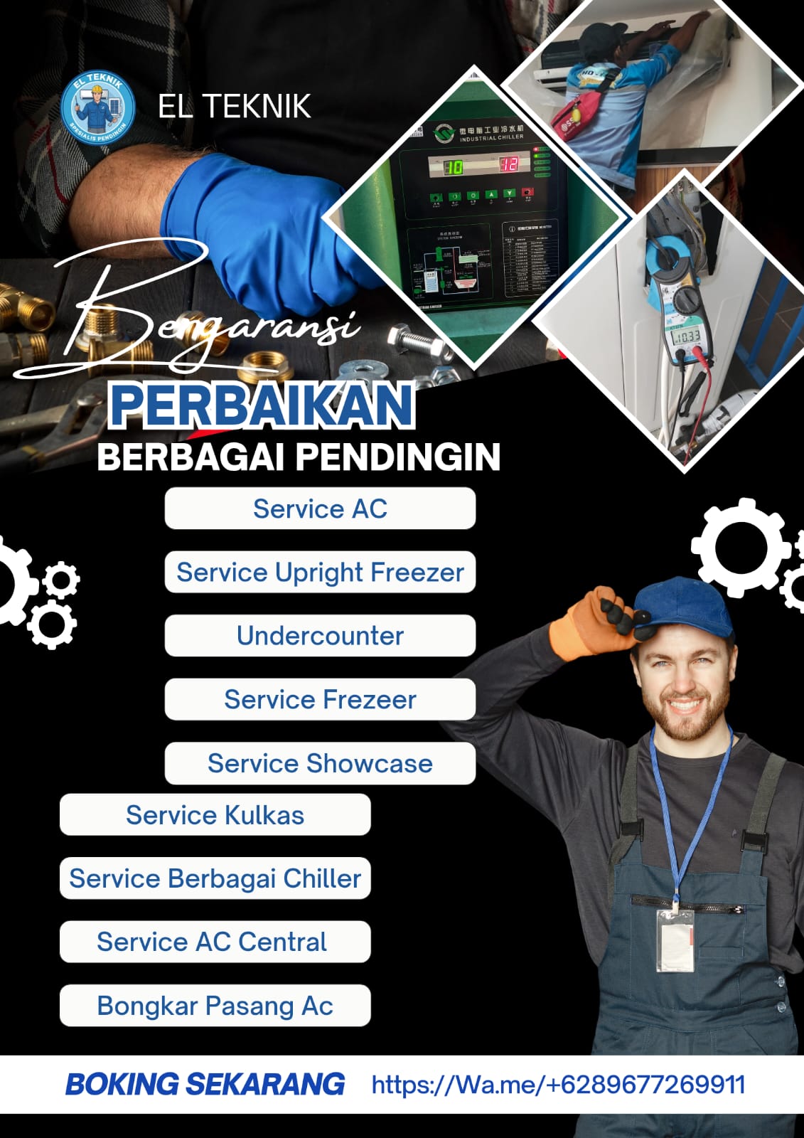 Service AC Facebook ad: AC dingin kembali tanpa mikirin harga?