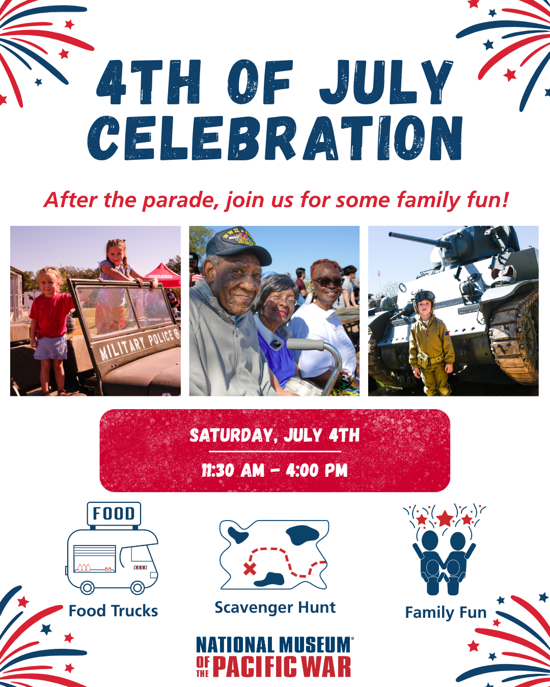 National Museum of the Pacific War Facebook ad: Patriotic Fun in Fredericksburg